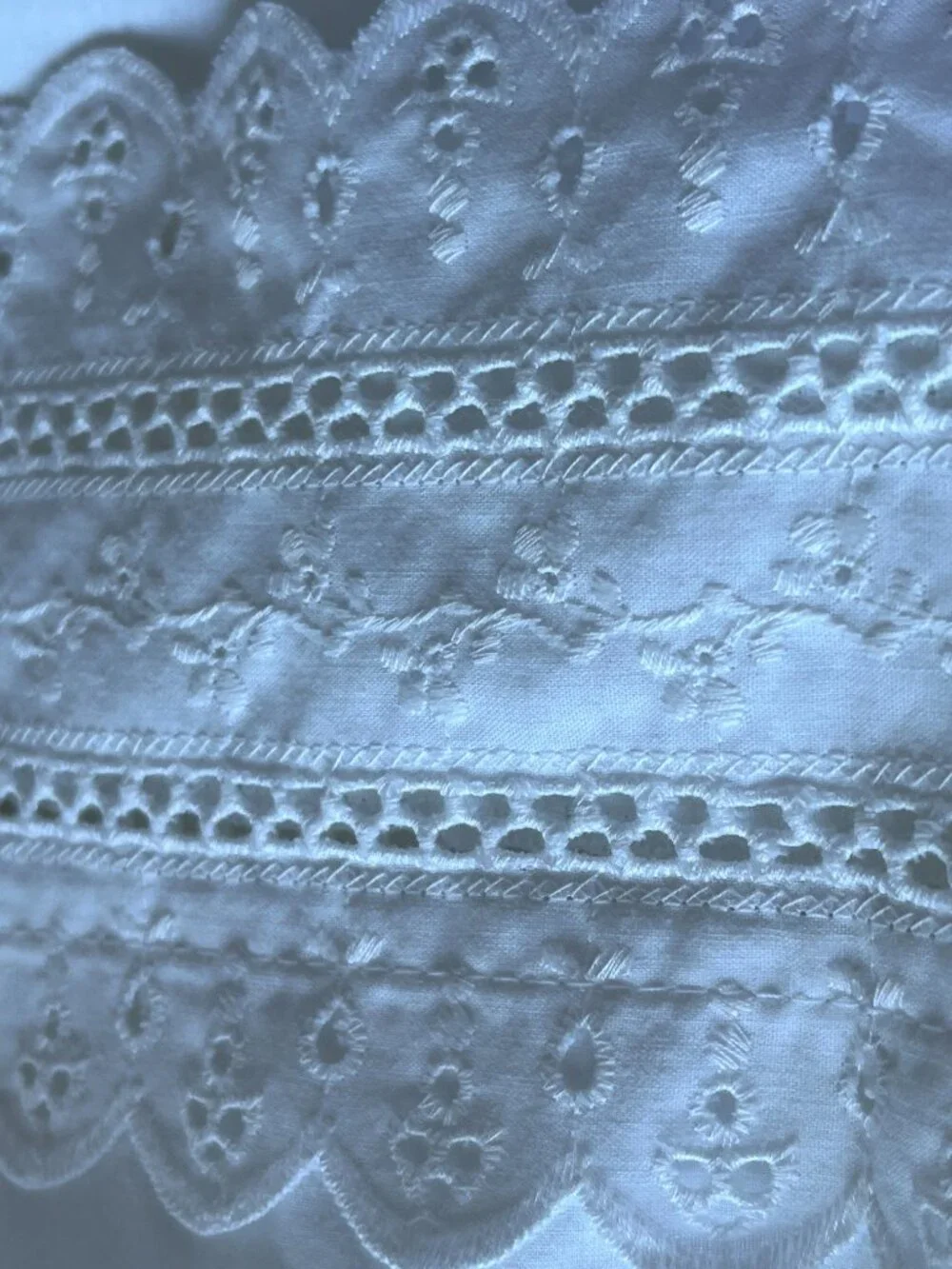 Wamsutta Supercale white lace pillowcases lot of 2 vintage 80 cottagecore